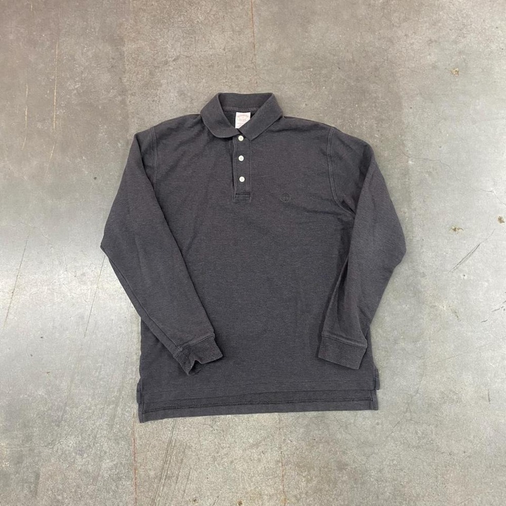 Brooks Brothers Performance‎ Polo Dark Grey Long Sleeve Mens S